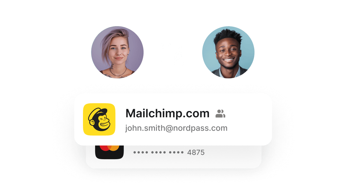 Secure password sharing interface